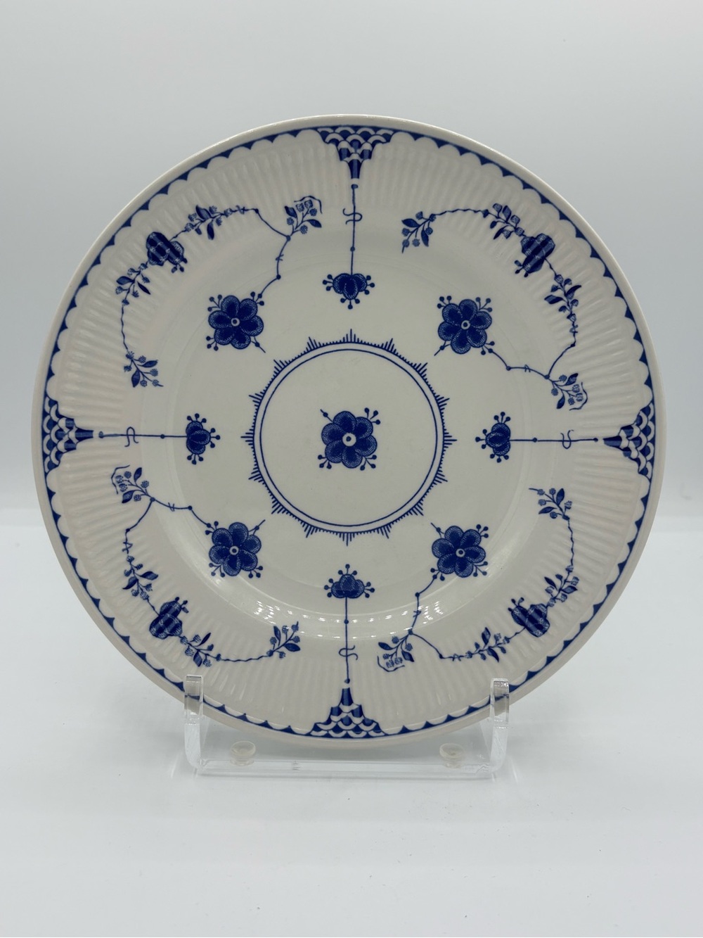 Mason’s Ironstone Denmark Blue White Plates Set of 4 England 8”